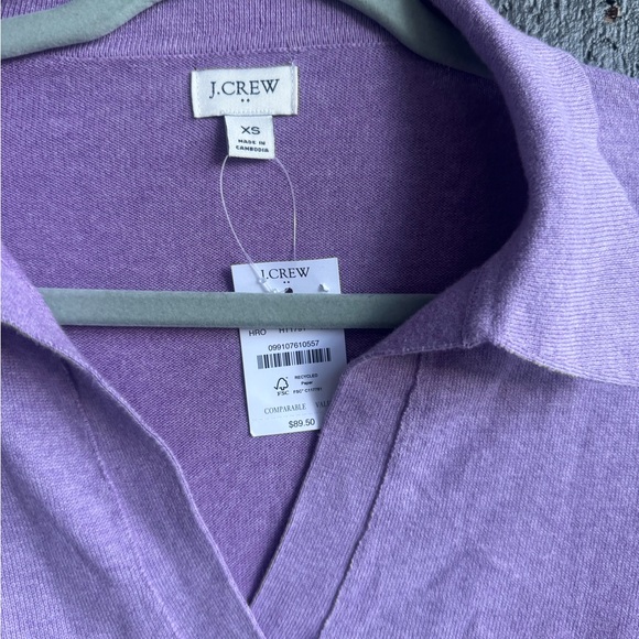 J.Crew Lavender Collared Shirt - Picture 3 of 3